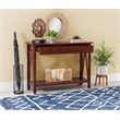 Linon Titian Wood One Drawer Console Table in Brown