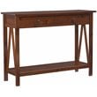 Linon Titian Wood One Drawer Console Table in Brown