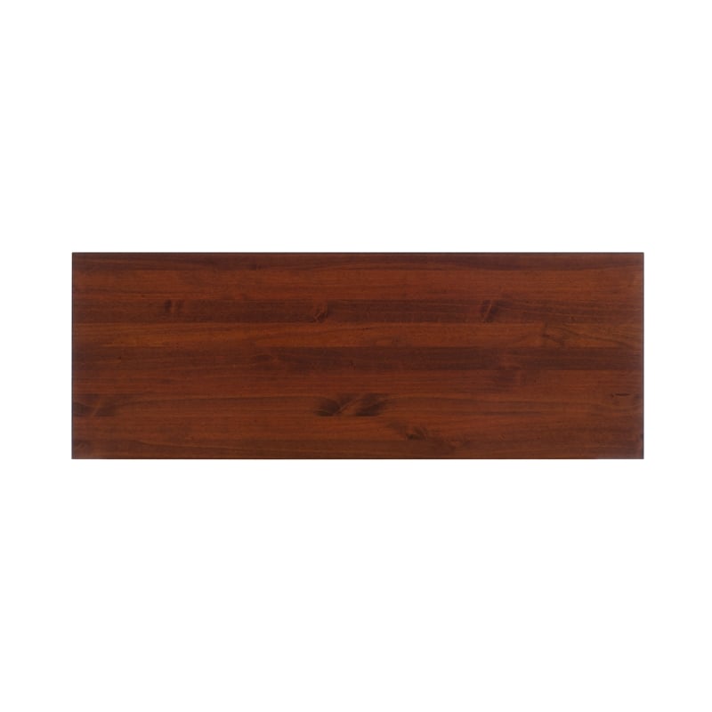 Linon Titian Wood Media Stand with 2 Drawers and Open Storage in Tobacco Brown