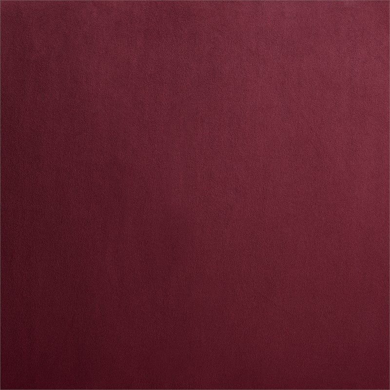 Linon Lillian Upholstered Bench Rolled Sides Dark Wood Legs in Berry Red Fabric