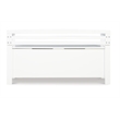 Linon Lenly Ladderback Entryway Storage Bench in White Painted Wood