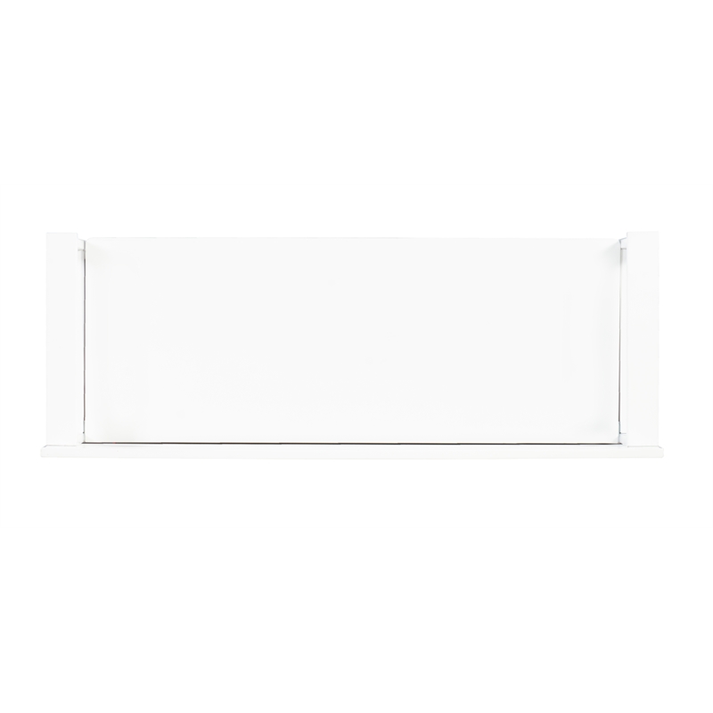 Linon Lenly Ladderback Entryway Storage Bench in White Painted Wood
