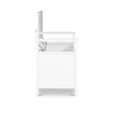Linon Lenly Ladderback Entryway Storage Bench in White Painted Wood