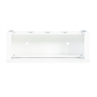 Linon Lenly Ladderback Entryway Storage Bench in White Painted Wood