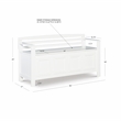 Linon Lenly Ladderback Entryway Storage Bench in White Painted Wood