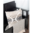 Linon Carlton Storage Bench Faux Leather Padded Back & Seat in Black Wood