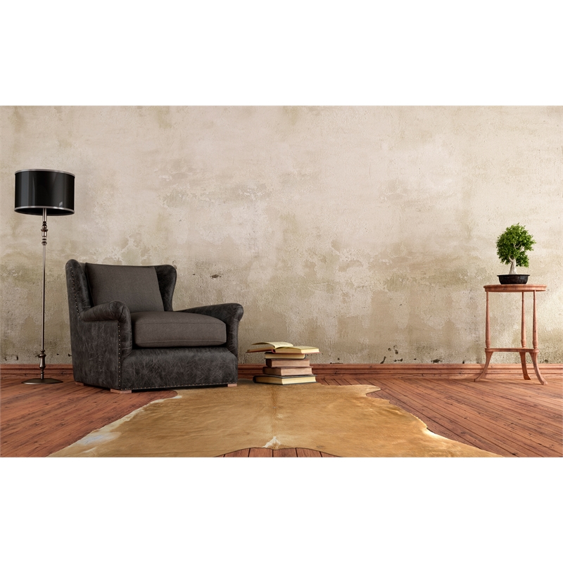 Linon Natural Cowhide Light Brindle Full Skin in Brown