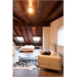 Linon Cowhide Stencil Full Skin in Black