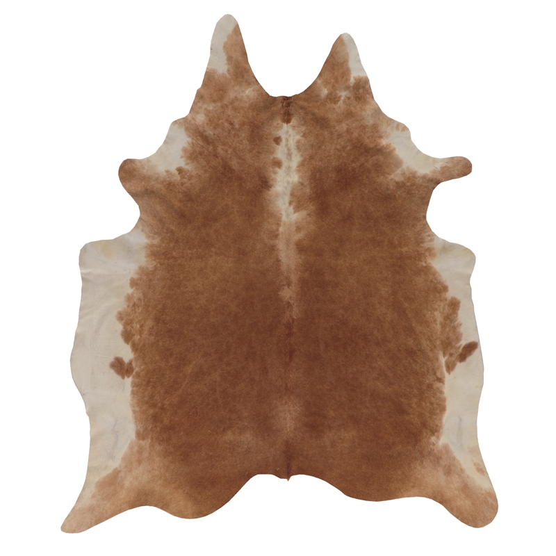 Linon Natural Cowhide Medium Brindle Full Skin in Brown
