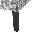 Linon Coco Damask Upholstered Tufted Accent Chair in Gray Patterned Fabric