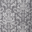 Linon Coco Damask Upholstered Tufted Accent Chair in Gray Patterned Fabric