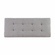 Linon Carmen Upholstered Tufted Shoe Storage Ottoman in Gray Microfiber