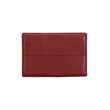 Linon Claridge Backless Counter Stool Red Faux Leather Wood Frame in Dark Brown