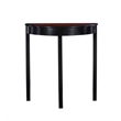 Linon Camden Wood Demi Lune Console Table in Black