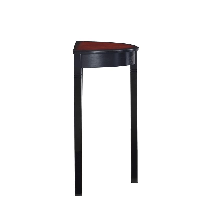 Linon Camden Wood Demi Lune Console Table in Black