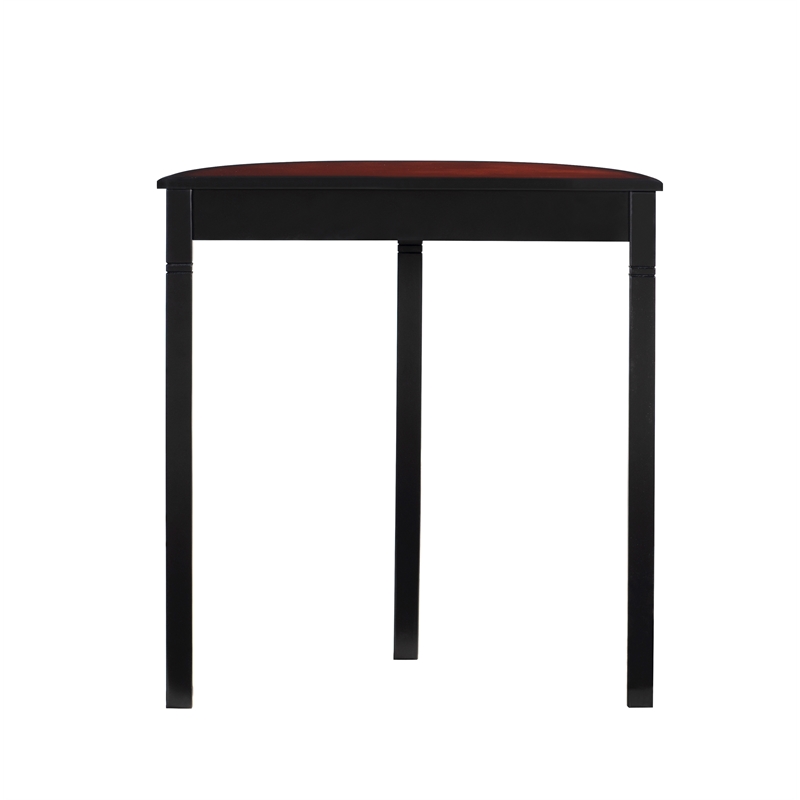 Linon Camden Wood Demi Lune Console Table in Black