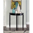 Linon Camden Wood Demi Lune Console Table in Black