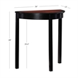 Linon Camden Wood Demi Lune Console Table in Black
