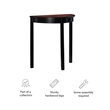 Linon Camden Wood Demi Lune Console Table in Black