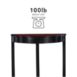 Linon Camden Wood Demi Lune Console Table in Black