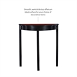 Linon Camden Wood Demi Lune Console Table in Black