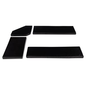 Linon Faux Leather Cushion Set for Chelsea Nook in Black (Nook NOT Included)
