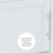Linon Mitchell Wood Granite Top Rolling Kitchen Cart Ample Storage in White