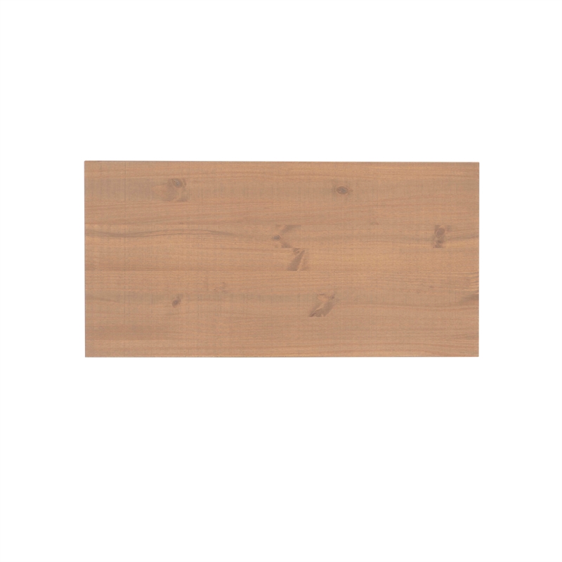 Linon Titian Pine Wood Coffee Table with Bottom Shelf in Driftwood Finish