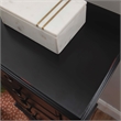Linon Esther Distressed Wood Jewelry Armoire in Ebony Black