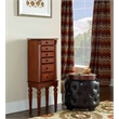 Linon Esther Wood Jewelry Armoire in Deep Cherry