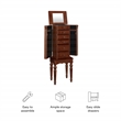Linon Esther Wood Jewelry Armoire in Deep Cherry