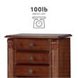 Linon Esther Wood Jewelry Armoire in Deep Cherry
