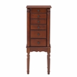 Linon Esther Wood Jewelry Armoire in Deep Cherry