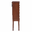 Linon Esther Wood Jewelry Armoire in Deep Cherry
