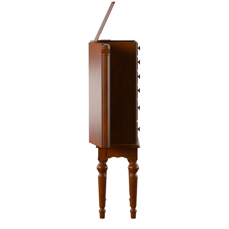 Linon Esther Wood Jewelry Armoire in Deep Cherry