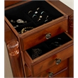 Linon Esther Wood Jewelry Armoire in Deep Cherry