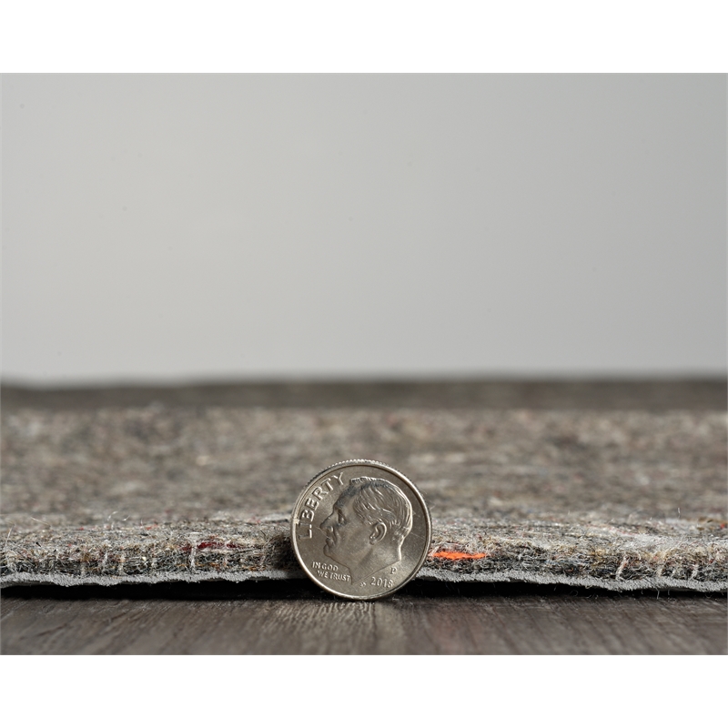 Linon Underlay Premier Plush Felt 4'x6' Rug Pad in Gray