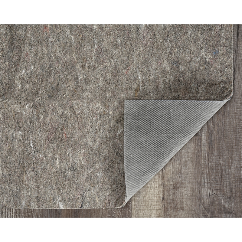 Linon Underlay Premier Plush Felt 8'R Rug Pad in Gray