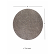 Linon Underlay Premier Plush Felt 8'R Rug Pad in Gray