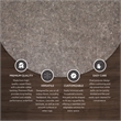 Linon Underlay Premier Plush Felt 8'R Rug Pad in Gray