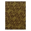 Linon Trio Milard Hand Tufted Polyester 5'x7' Rug in Green