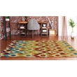 Linon Trio Ikat Hand Tufted Polyester 8'x10' Rug in Sand Brown
