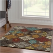 Linon Trio Hialeea Hand Tufted Polyester 5'x7' Rug in Gray