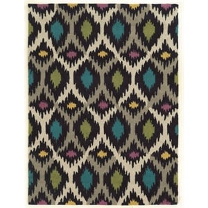 Linon Trio Paxton Hand Tufted Polyester 8'x10' Rug in Gray