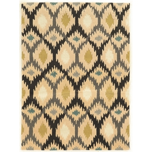 Linon Trio Paxton Hand Tufted Polyester 5'x7' Rug in Gray