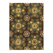 Linon Trio Suzanni Hand Tufted Polyester 5'x7' Rug in Chocolate Brown