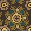 Linon Trio Suzanni Hand Tufted Polyester 8'x10' Rug in Chocolate Brown