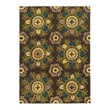 Linon Trio Suzanni Hand Tufted Polyester 8'x10' Rug in Chocolate Brown