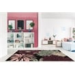 Linon Trio Mum Hand Tufted Polyester 8'x10' Rug in Black