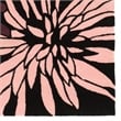 Linon Trio Mum Hand Tufted Polyester 8'x10' Rug in Black
